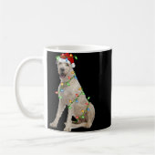 Xmas Lights Santa Hat Irish Wolfhound Dog Christma Kaffeetasse (Links)