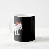 Xmas Lights Santa Hat Lar Bear Christmas  Kaffeetasse (Vorderseite Links)