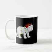 Xmas Lights Santa Hat Lar Bear Christmas  Kaffeetasse (Links)