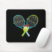 Xmas Lights Santa Hat Tennis Christmas Premium T S Mousepad (Mit Mouse)