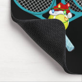Xmas Lights Santa Hat Tennis Christmas Premium T S Mousepad (Ecke)