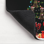 Xmas Lights Santa Irish Setter Dog Christmas Tree Mousepad (Ecke)