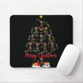 Xmas Lights Santa Irish Setter Dog Christmas Tree Mousepad (Mit Mouse)
