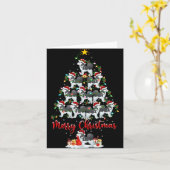 Xmas Lights Santa Siberian Husky Dog Christmas Tre Karte (Gelbe Blume)