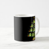 Xmas Lights Santa Tree Frog Christmas Tree Premium Kaffeetasse (VorderseiteRechts)
