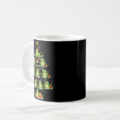 Xmas Lights Santa Tree Frog Christmas Tree Premium Kaffeetasse (Vorderseite Links)