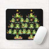Xmas Lights Santa Tree Frog Christmas Tree Premium Mousepad (Mit Mouse)