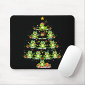 Xmas Lights Santa Tree Frog Christmas Tree Premium Mousepad (Mit Mouse)