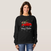 Xmas Lights Tree Santa Flamingo Red Truck Merry Ch Sweatshirt (Vorne ganz)