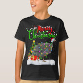 Xmas Lights Tree Santa Guinea Fowl Bird Merry Chri T-Shirt (Vorderseite)