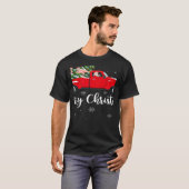 Xmas Lights Tree Santa Ride Flamingo Red Truck Chr T-Shirt (Vorne ganz)