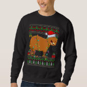 Xmas Lights Ugly Sweater Style Santa Capybara Chri Sweatshirt (Vorderseite)