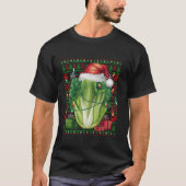 Xmas Lights Ugly Weihnachtsmannmütze Gemüsegatlet T-Shirt (Vorderseite)