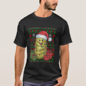 Xmas Lights Ugy Weihnachtsmannmütze Gemüse Pickle T-Shirt (Vorderseite)
