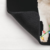 Xmas Lights Weihnachtsmannmütze Saint Bernard Dog Mousepad (Ecke)