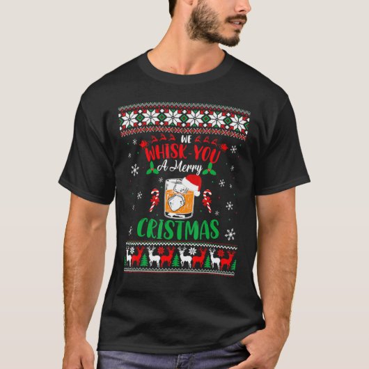 Xmas Liquor Drinker Wir flüstern Sie Weihnachten U T-Shirt (Vorderseite)