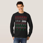Xmas Locomotive Modellbahn Ugly Christmas Sweater T-Shirt (Vorne ganz)