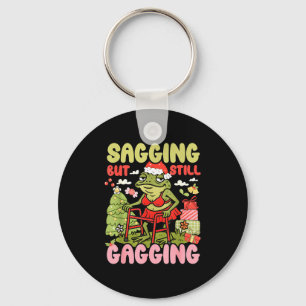 Xmas Lustiger Frosch Meme Weihnachten Hängend Aber Schlüsselanhänger