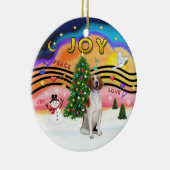 Xmas Magic - American Foxhound Keramikornament (Rechts)