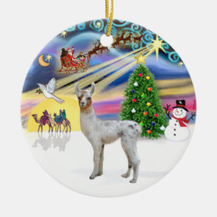 Xmas Magic - Baby Llama Keramikornament