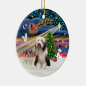Xmas Magic - Barted Collie (P) Keramikornament (Rechts)