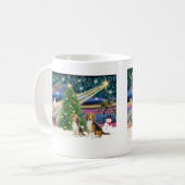 Xmas Magic Beagle Pair Kaffeetasse (Vorderseite Links)