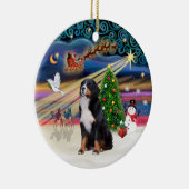 Xmas Magic - Bernese Mountain Dog 2 Keramik Ornament (Rechts)