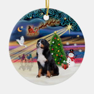Xmas Magic - Bernese Mountain Dog 2 Keramik Ornament