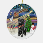 Xmas Magic - Black Mops (Red C2) Keramikornament (Links)