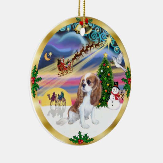 Xmas Magic - Blenheim Cavalier Keramik Ornament (Rechts)