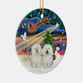 Xmas Magic - Bolognese (zwei) Keramik Ornament (Rechts)