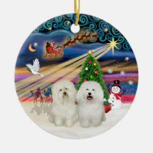 Xmas Magic - Bolognese (zwei) Keramik Ornament