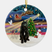 Xmas Magic - Bouvier (schwarz) Keramikornament (Vorne)