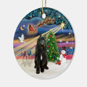 Xmas Magic - Bouvier (schwarz) Keramikornament (Links)