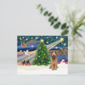 Xmas Magic-Briard-Fawn Feiertagspostkarte (Stehend Vorderseite)