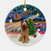 Xmas Magic - Briard (fawn) Keramikornament (Hinten)