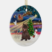 Xmas Magic - Brindle Cairn Terrier #18 Keramikornament (Rechts)