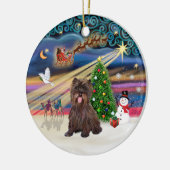 Xmas Magic - Brindle Cairn Terrier #18 Keramikornament (Links)