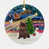 Xmas Magic - Brindle Cairn Terrier #18 Keramikornament (Hinten)