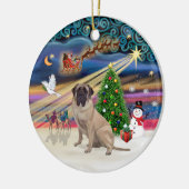 Xmas Magic - Bull Mastiff 1 Keramik Ornament (Links)