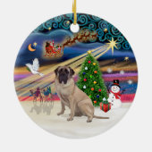 Xmas Magic - Bull Mastiff 1 Keramik Ornament (Hinten)
