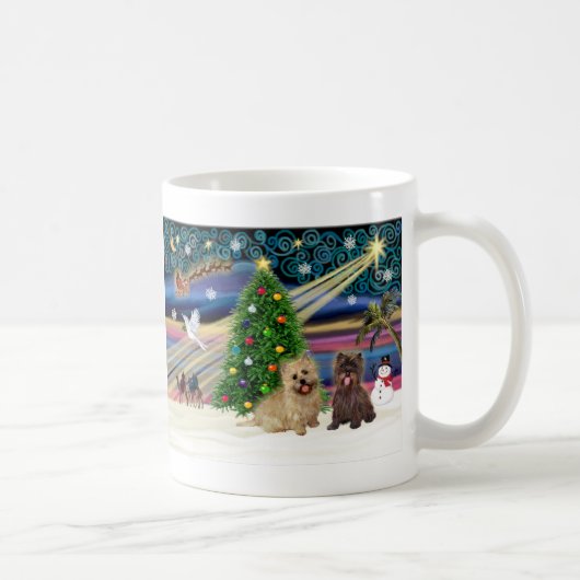 Xmas Magic-Cairn Paarlatte+Blinde Kaffeetasse (Rechts)