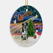 Xmas Magic - Catahoula Leopard Dog Keramik Ornament (Rechts)