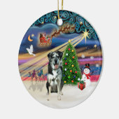 Xmas Magic - Catahoula Leopard Dog Keramik Ornament (Links)