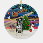 Xmas Magic - Catahoula Leopard Dog Keramik Ornament (Hinten)