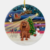 Xmas Magic - Cavalier (ruby 11) Keramikornament (Hinten)
