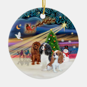 Xmas Magic - Cavaliers (drei) Keramik Ornament