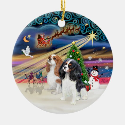 Xmas Magic - Cavaliers (Two-Blen-Tri) Keramikornament (Vorne)