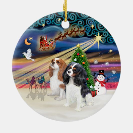 Xmas Magic - Cavaliers (Two-Blen-Tri) Keramikornament (Hinten)