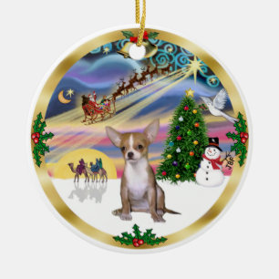 Xmas Magic - Chihuahua1 Keramik Ornament